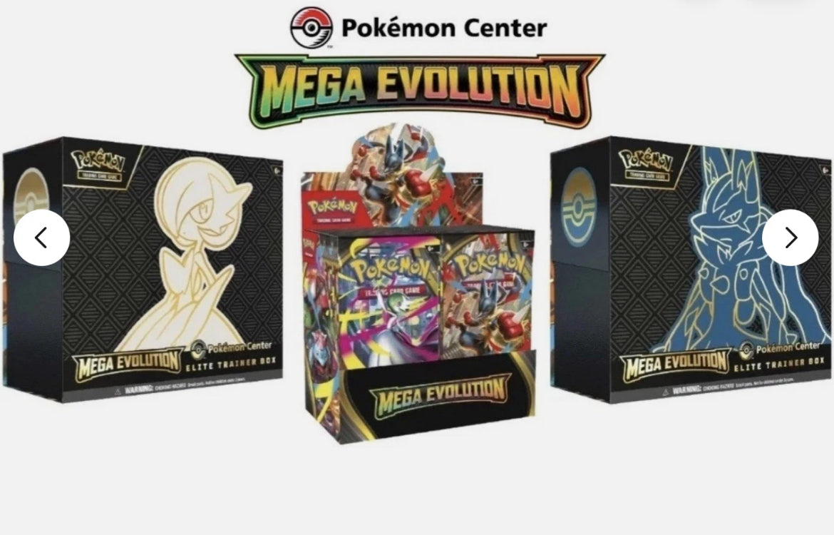 Pokemon Center Mega Evolution ETBs & Enhanced Booster Box
